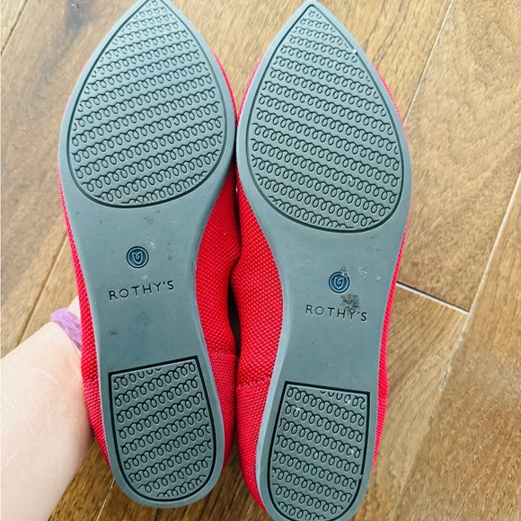 Like New Rothy’s The Point Flats - Red, 8.5 - Picture 6 of 6